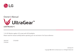 説明書 LG 24GS50F-B UltraGear LEDモニター