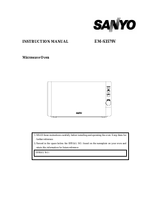 Manual Sanyo EM-S3579V Microwave