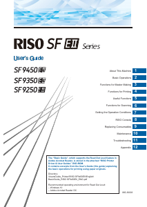 Handleiding RISO SF 9350 EII Multifunctional printer