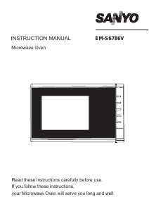 Manual Sanyo EM-S6786V Microwave