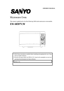 Manual Sanyo EM-S8597V Microwave