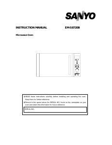 Manual Sanyo EM-S8720B Microwave