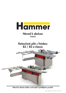 Manuál Hammer B3 e-classic Stolní pila