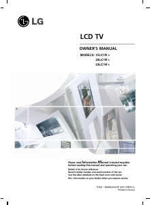 Manual LG 20LC1R-TG LCD Television