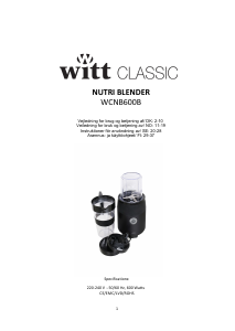 Brugsanvisning Witt WCNB600B Nutri Blender