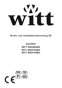 Bruksanvisning Witt WGH604BG Häll