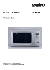 Manual Sanyo EM-X475S Microwave