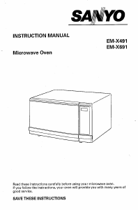 Manual Sanyo EM-X691 Microwave