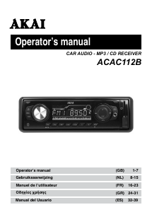 Manual Akai ACAC112B Car Radio