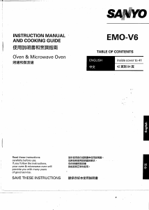 Manual Sanyo EMO-V6 Microwave