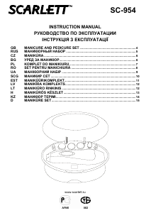 Instrukcja Scarlett SC-954 Zestawy do manicure i pedicure