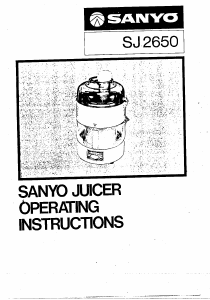 Manual Sanyo SJ-2650 Juicer