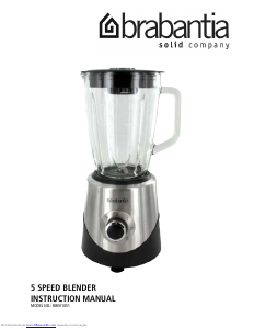 Handleiding Brabantia BBEK1051 Blender