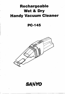 Manual Sanyo PC-145 Handheld Vacuum