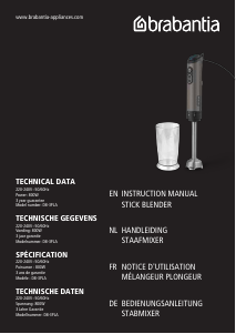 Bedienungsanleitung Brabantia D8-3PLA Stabmixer