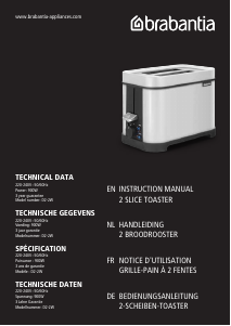 Manual Brabantia D2-2W Toaster