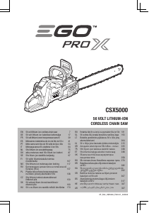 Manual EGO CSX5000 Ferăstrăul cu lanţ