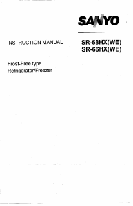 Manual Sanyo SR-58HX Fridge-Freezer