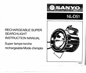 Handleiding Sanyo NL-D51 Zaklamp