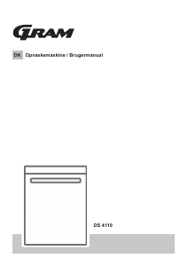 Brugsanvisning Gram DS 4110 Opvaskemaskine