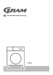 Brugsanvisning Gram TTVP 8 Tørretumbler
