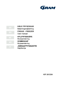 Bruksanvisning Gram KFI 301254 Kjøle-fryseskap