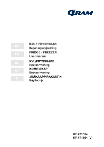 Bruksanvisning Gram KF 471554 (V) Kjøle-fryseskap