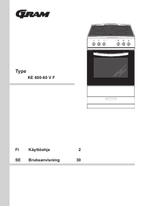 Käyttöohje Gram KE 600-60 V F Liesi