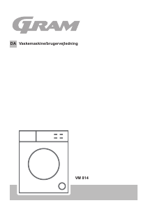 Brugsanvisning Gram VM 814 Vaskemaskine