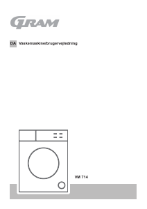 Brugsanvisning Gram VM 714 Vaskemaskine