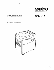 Handleiding Sanyo SBM-15 Broodbakmachine