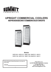 Manual Summit SCR1154 Refrigerator