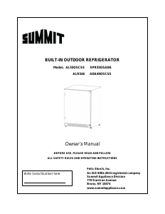 Manual Summit AL55OSCSS Refrigerator