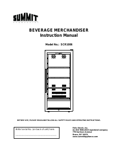 Manual Summit SCR1006CSS Refrigerator