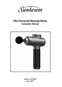 Manual Sunbeam 32310006 Massage Device