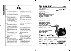 Посібник First Austria FA-5143-1 М'ясорубка