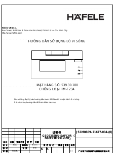 Hướng dẫn sử dụng Häfele HM-F23A Lò vi sóng