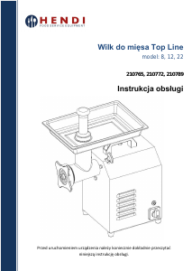 Instrukcja Hendi 210789 Maszynka do mielenia