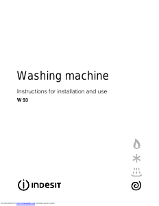 Manual Indesit W93 Washing Machine