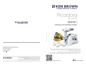 Manual de uso Ken Brown KB-8739 Picadora de carne