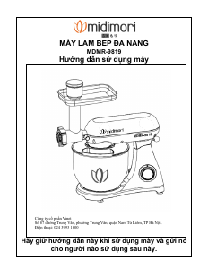 Hướng dẫn sử dụng Midimori MDMR-9819 Máy chế biến thực phẩm