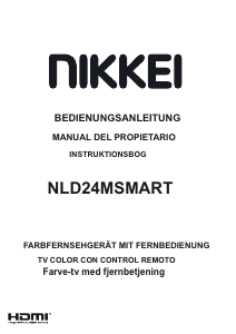 Manual de uso Nikkei NLD24MSMART Televisor de LED