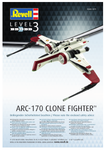 Manual Revell set 03608 Star Wars ARC-170 fighter
