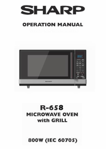 Manual Sharp R-658 Microwave