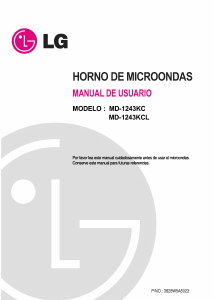 Manual de uso LG MD-1243KC Microondas