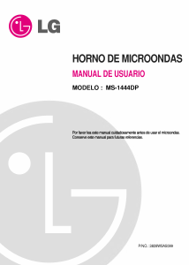 Manual de uso LG MS-1444DP Microondas