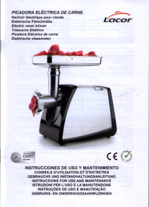 Manual de uso Lacor 11086 Picadora de carne