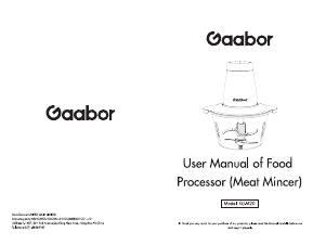 Manual Gaabor GJ-M20 Chopper