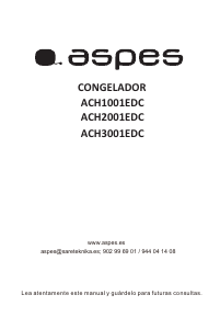 Manual de uso Aspes ACH2001EDC Congelador