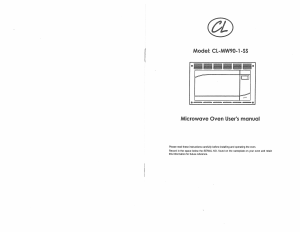 Manual CL CL-MW90-1-SS Microwave